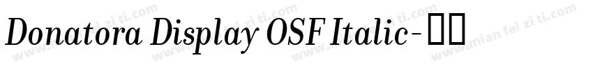 Donatora Display OSF Italic字体转换